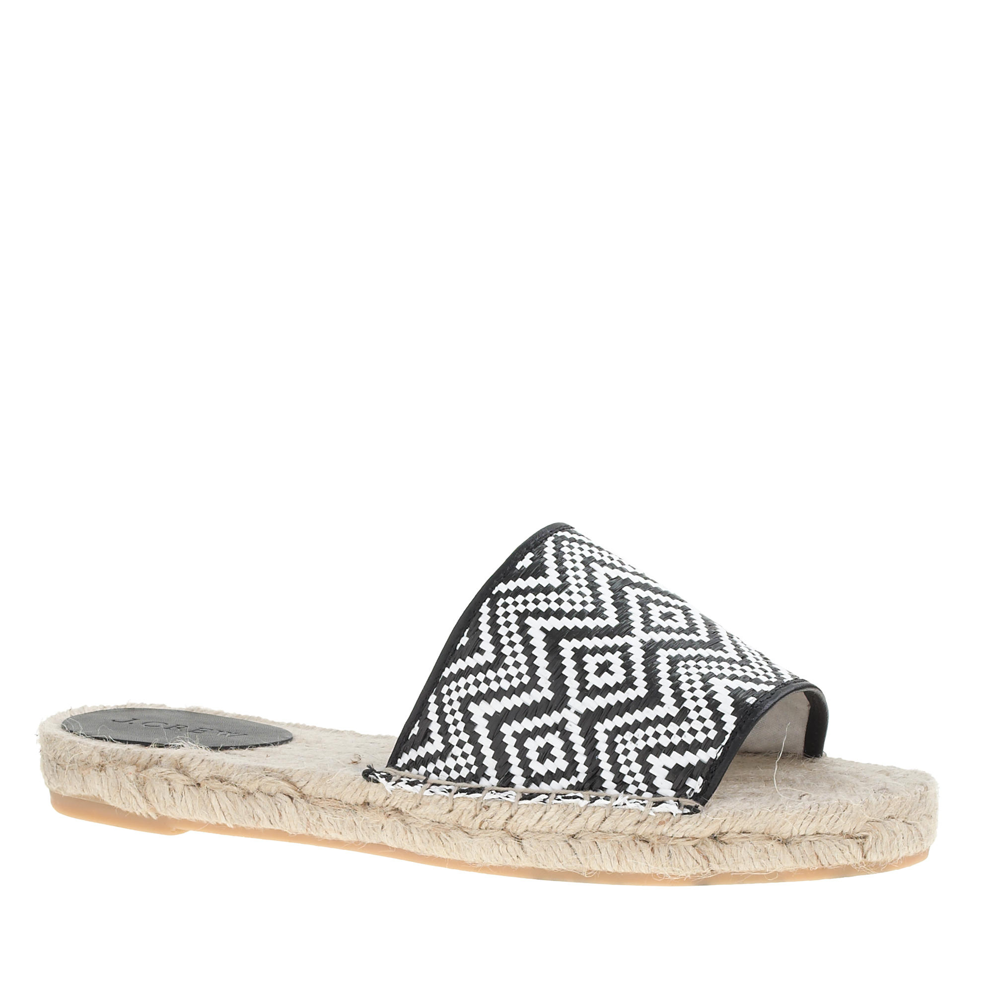 espadrille slides black