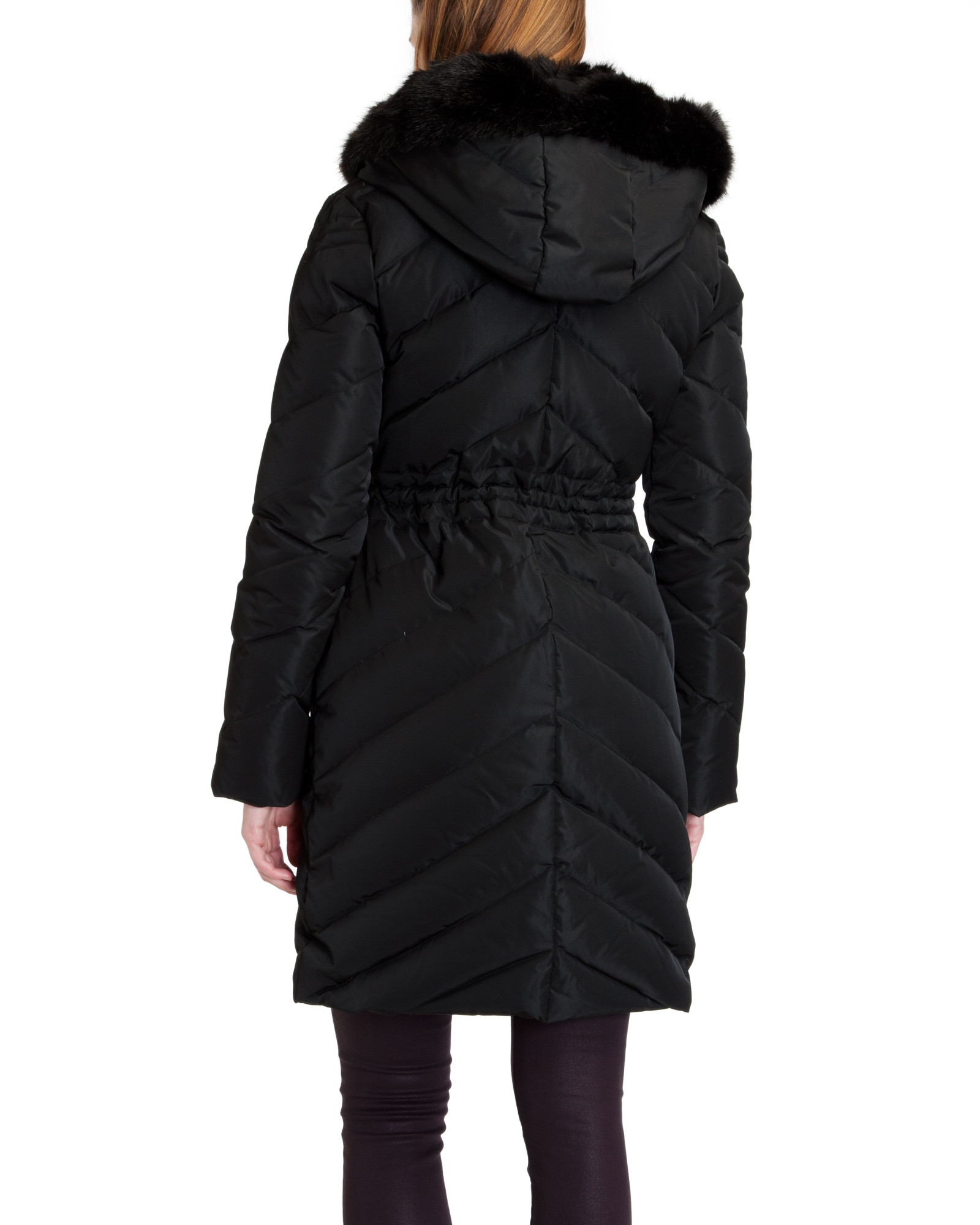 Ted Baker Holoww Quilted Down Parka in Black - Lyst