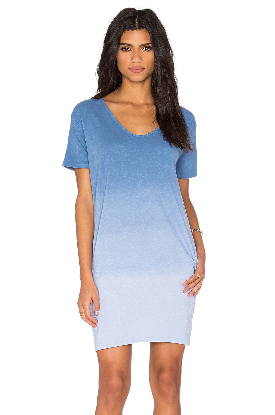 Sundry Ombre Tshirt Dress in Blue Lyst