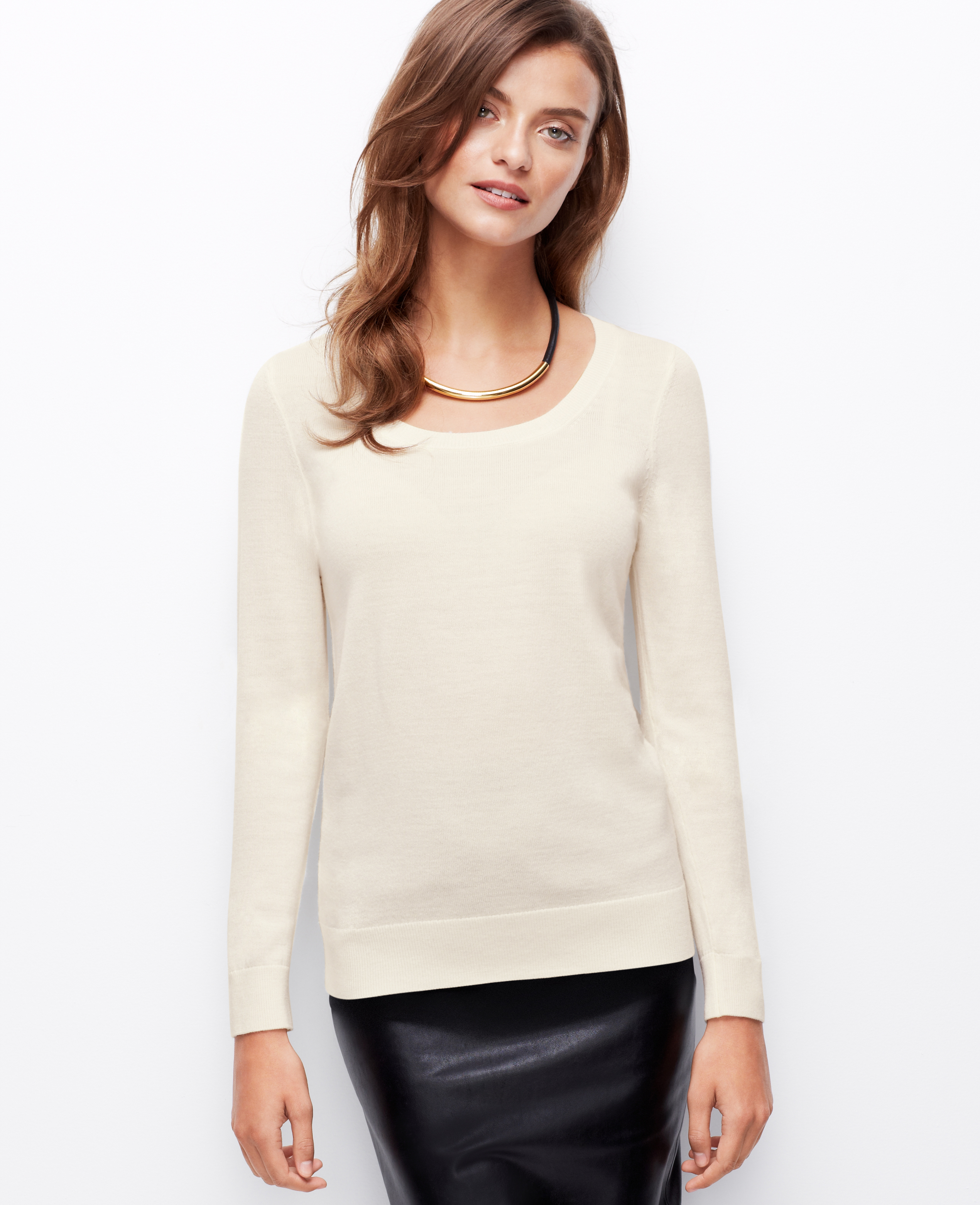 white merino wool sweater