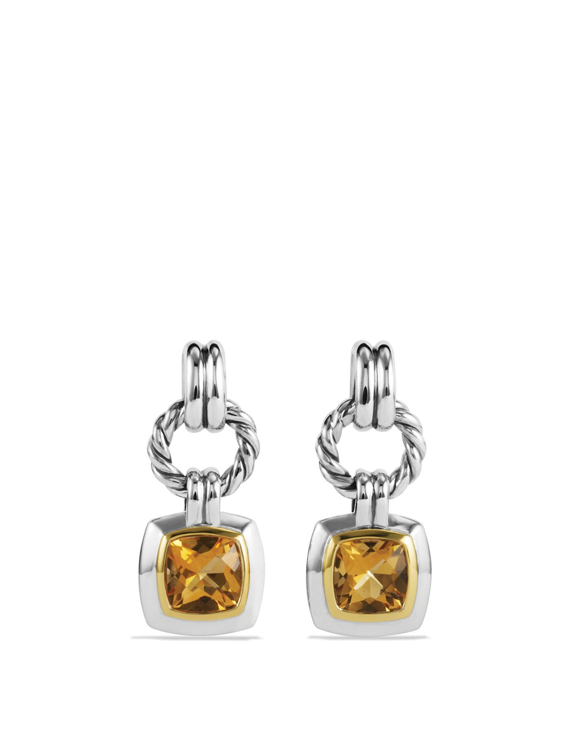 Lyst David Yurman Renaissance Drop Earrings With Citrine Gold In Gallery