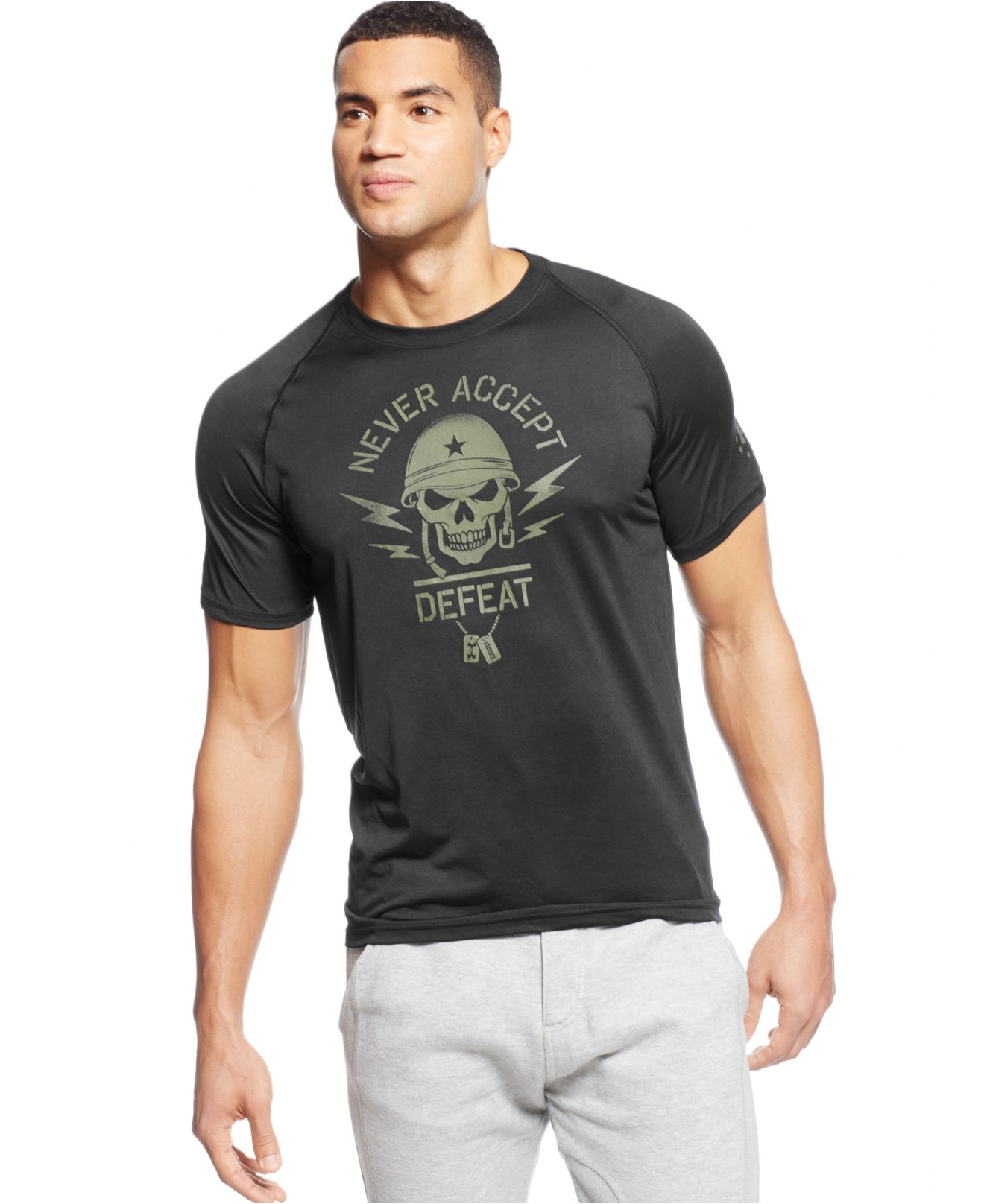 Download Lyst - Under Armour Never Accept Defeat T-shirt in Black ...