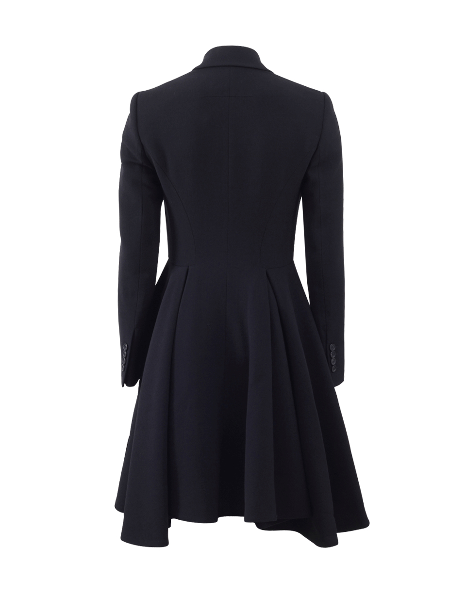 Lyst - Givenchy Peplum Drape Bottom Coat in Black