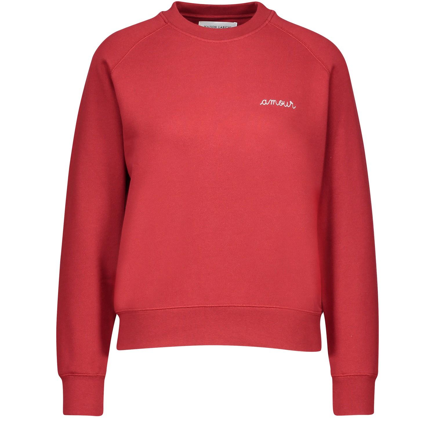 Maison Labiche Amour Sweatshirt in Poppy Red (Red) - Lyst