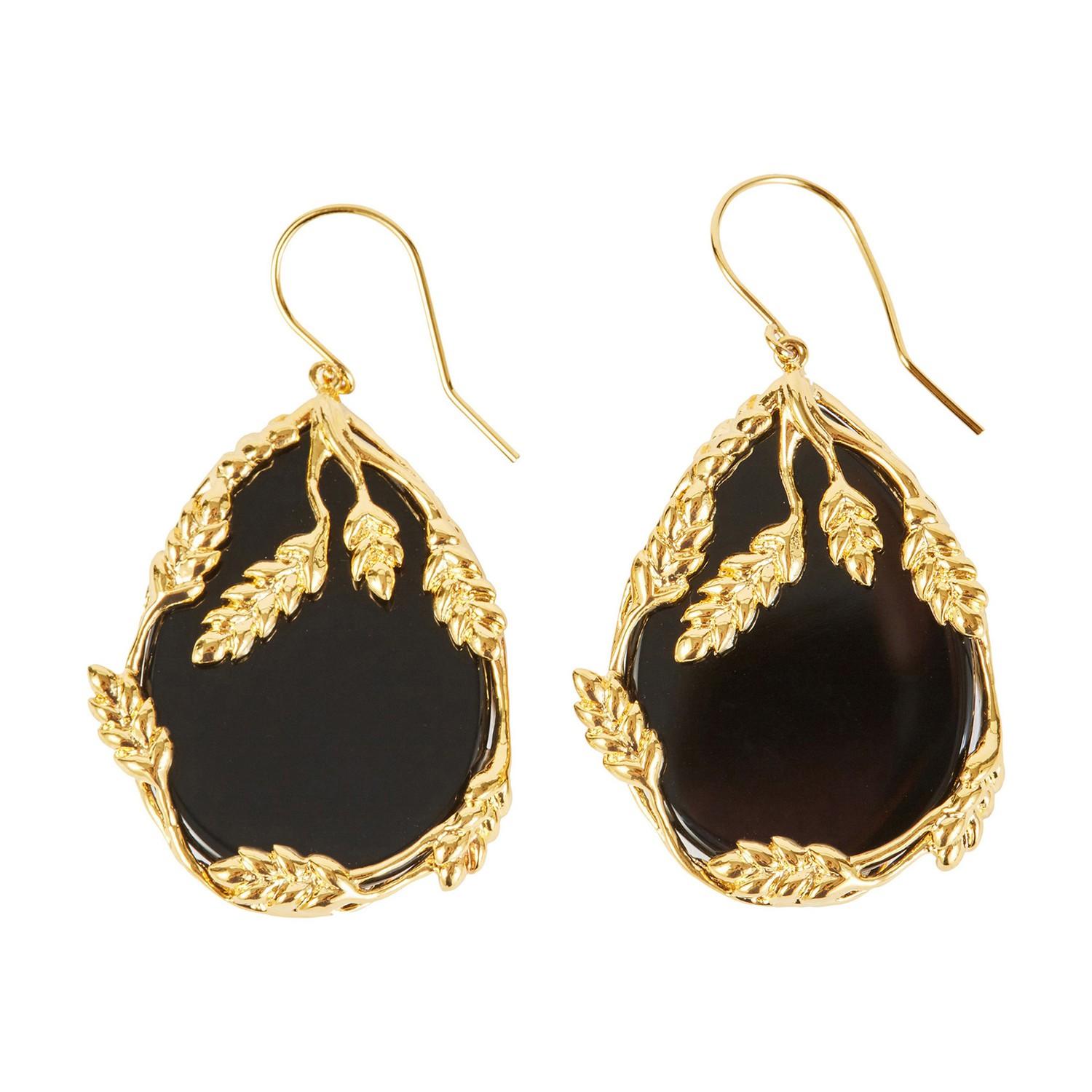 Aurelie Bidermann Françoise Earrings in Yellow Gold (Metallic) - Lyst