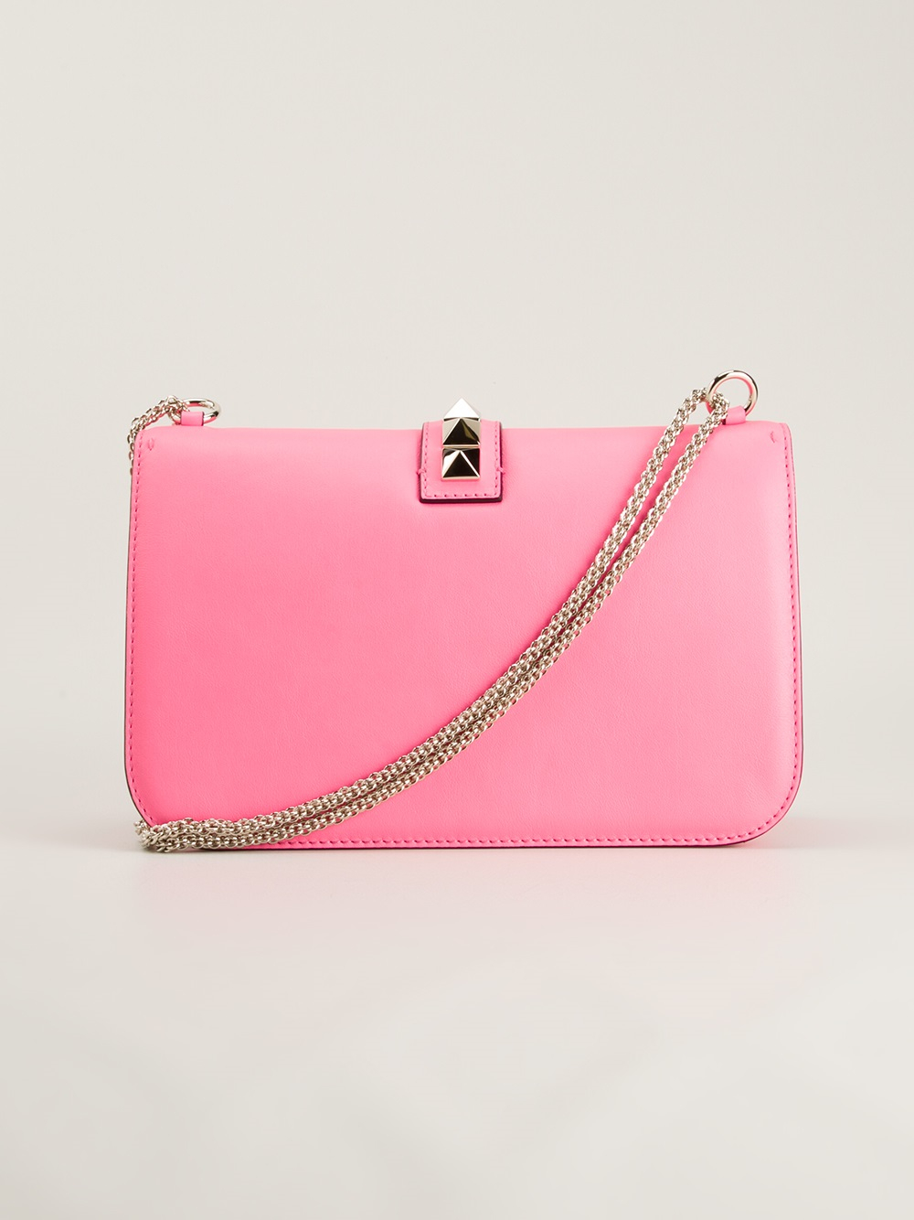 Lyst - Valentino Large Rockstud Shoulder Bag in Pink