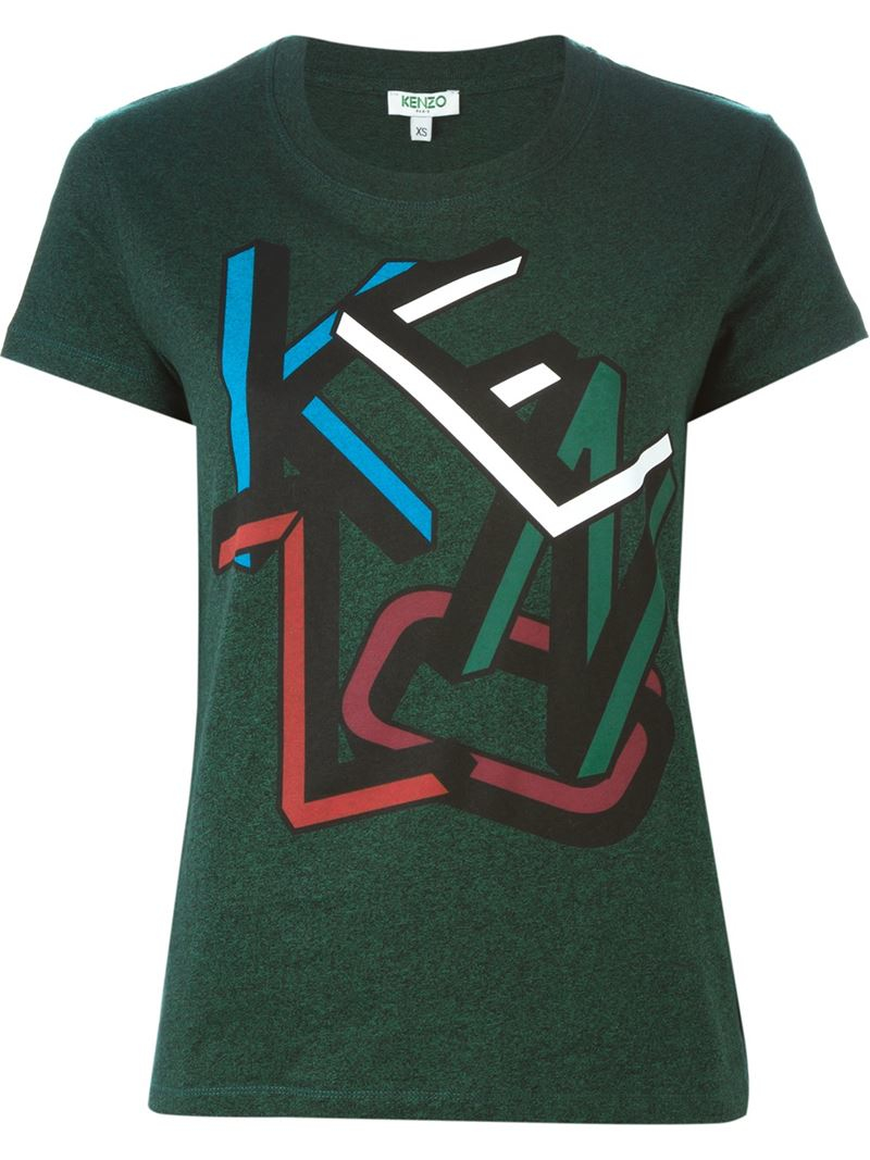 Lyst - Kenzo Letters T-shirt in Green