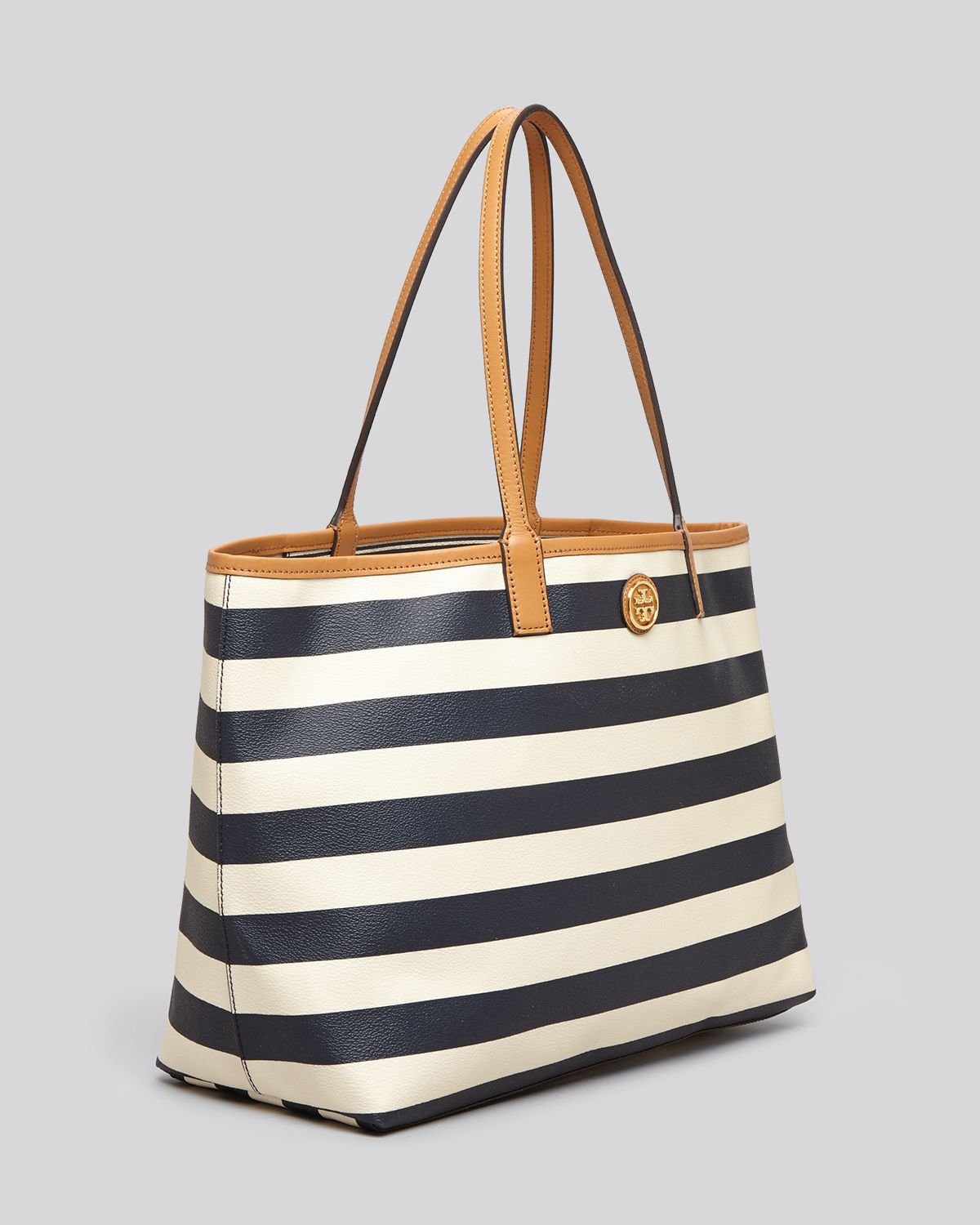 Lyst - Tory burch Tote Kerrington Striped Shopper in Blue