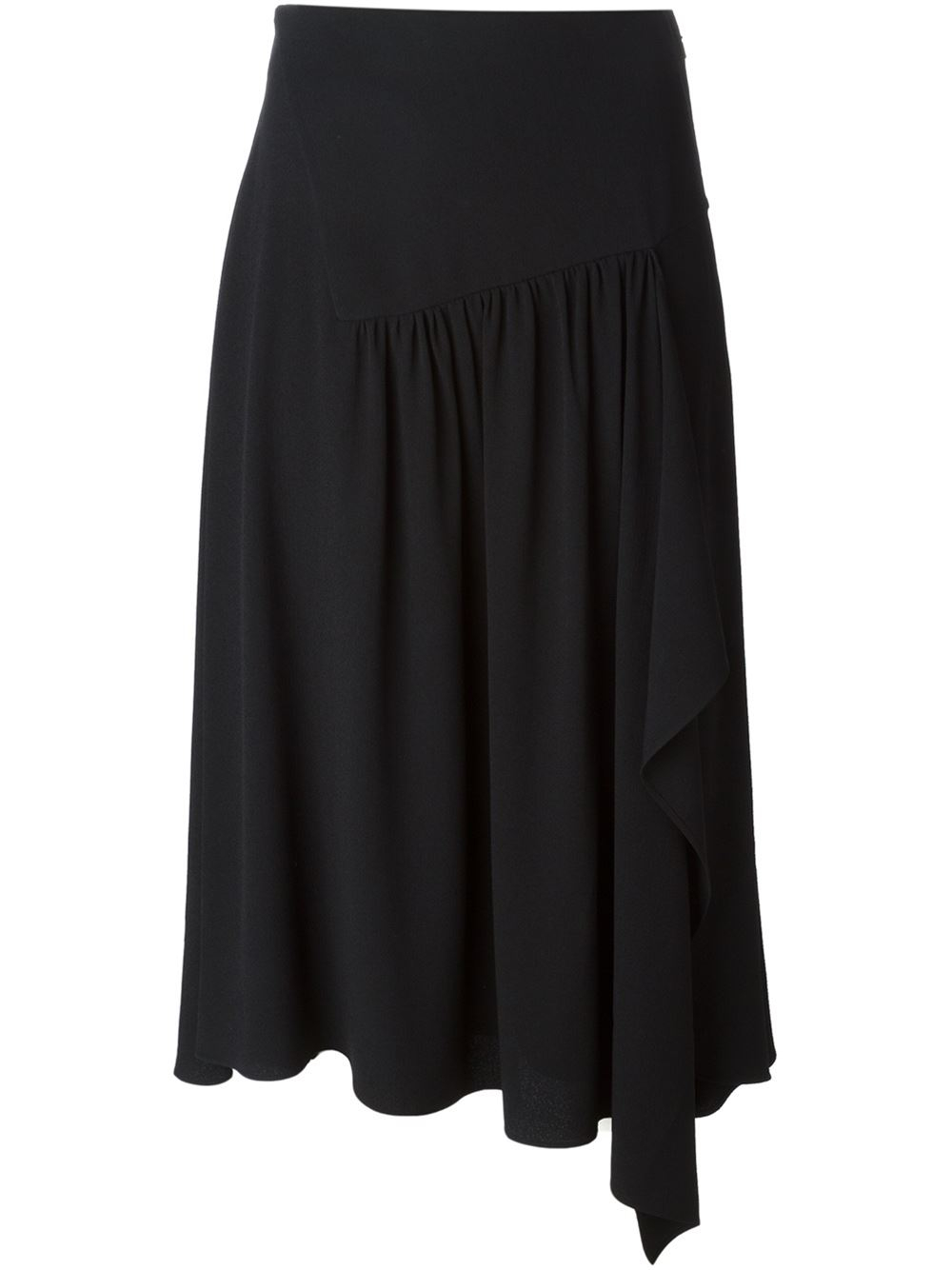 Chloé Asymmetric Skirt in Black | Lyst