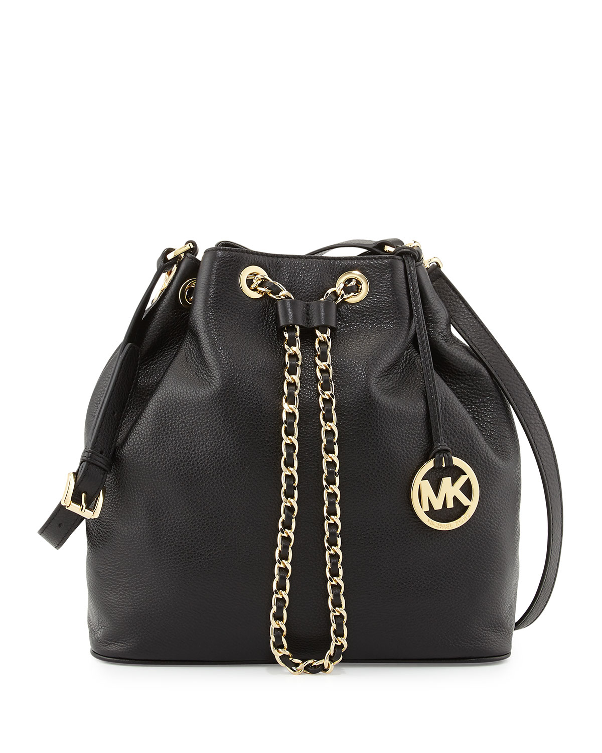 Michael michael kors Large Frankie Drawstring Shoulder Bag in Black | Lyst