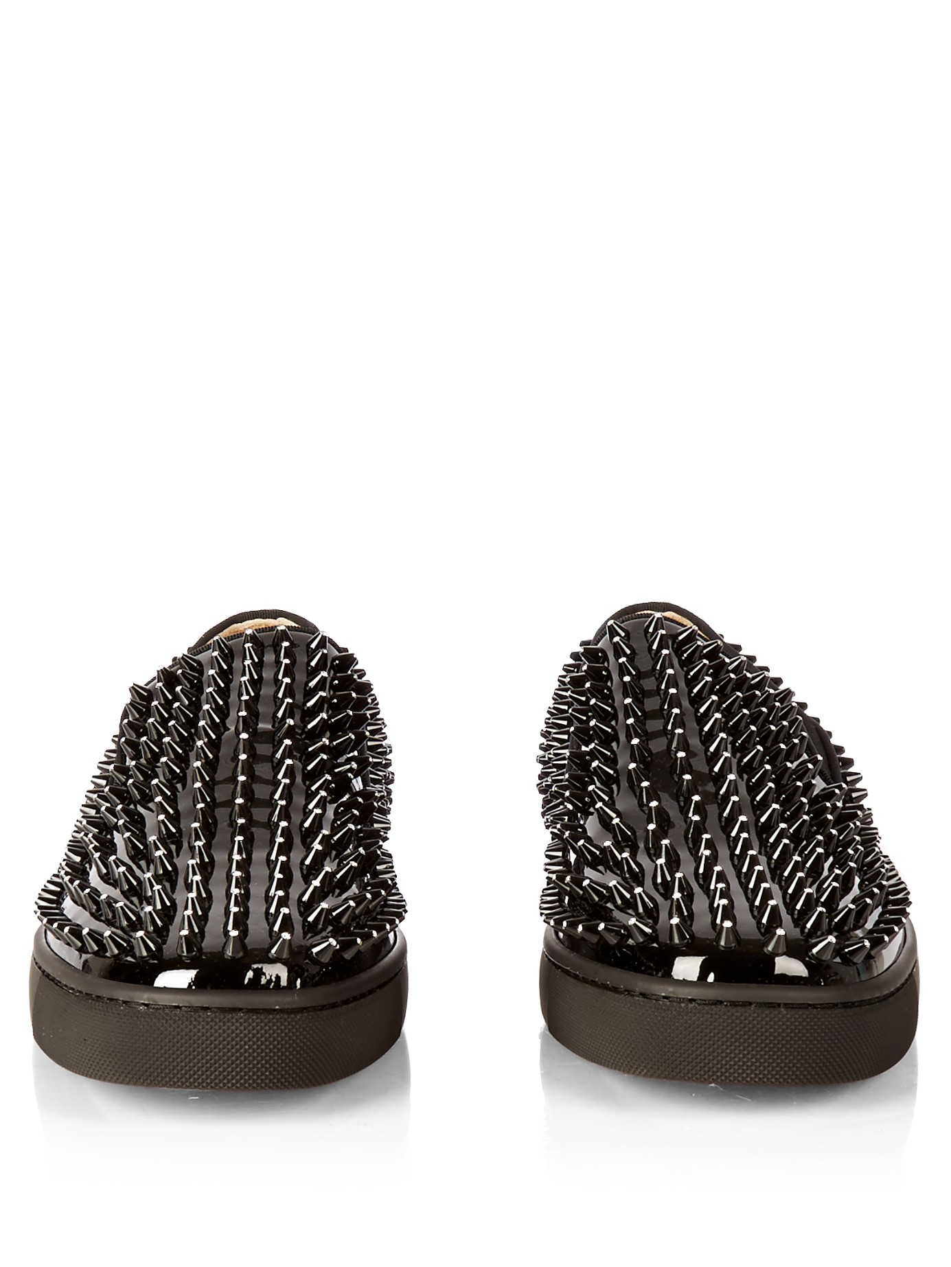 Christian louboutin Galactokai Spike-embellished Slip-on Trainers ...  