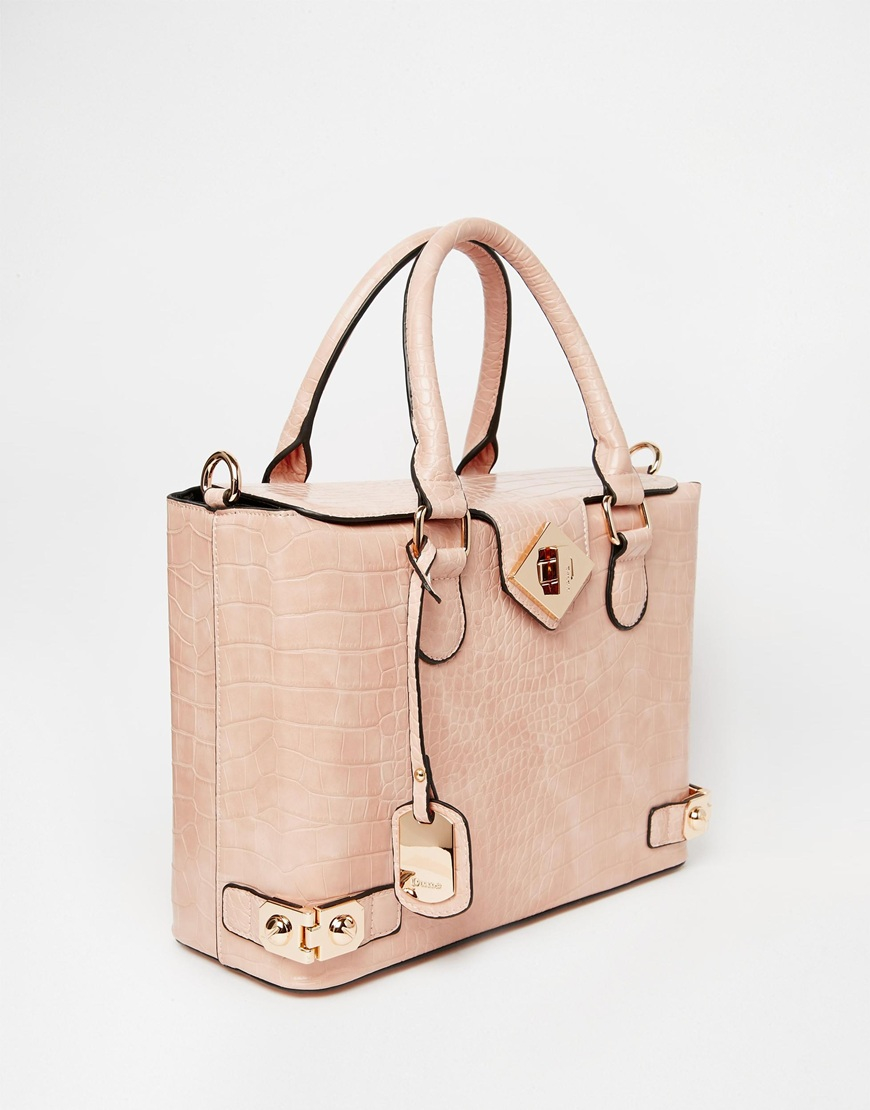 Download Lyst - Dune Mock Croc Tote Bag in Natural