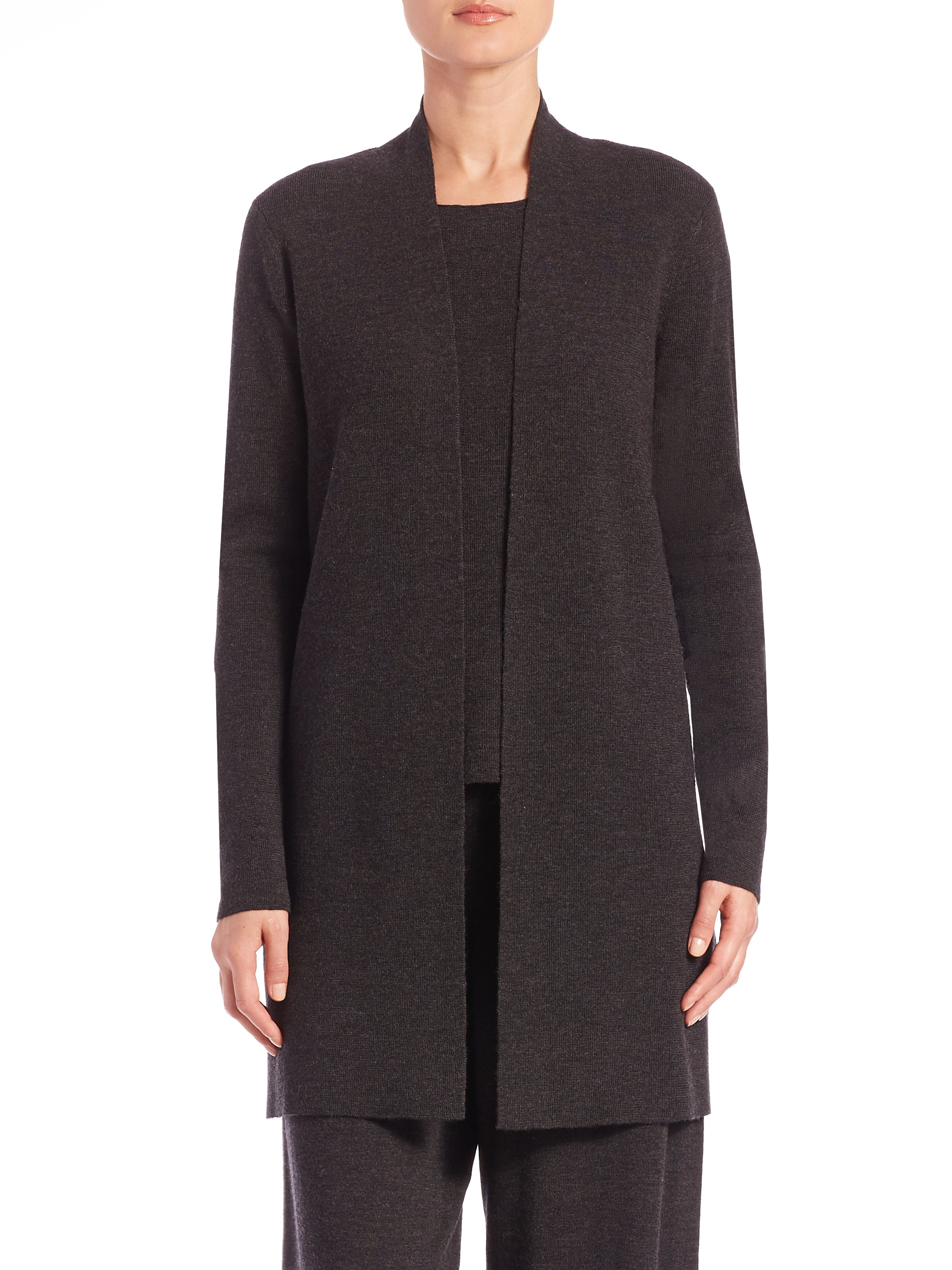 women's grey wool cardigan