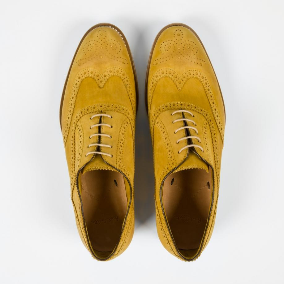 Lyst - Paul Smith Men's Mustard Yellow Nubuck 'christo' Brogues in ...