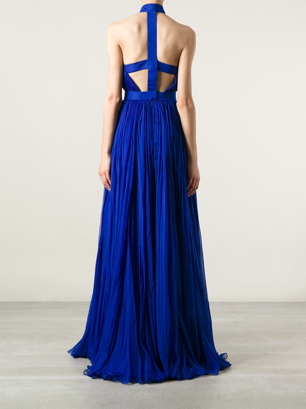 Alexander mcqueen Flared Layered Evening Gown in Blue | Lyst
