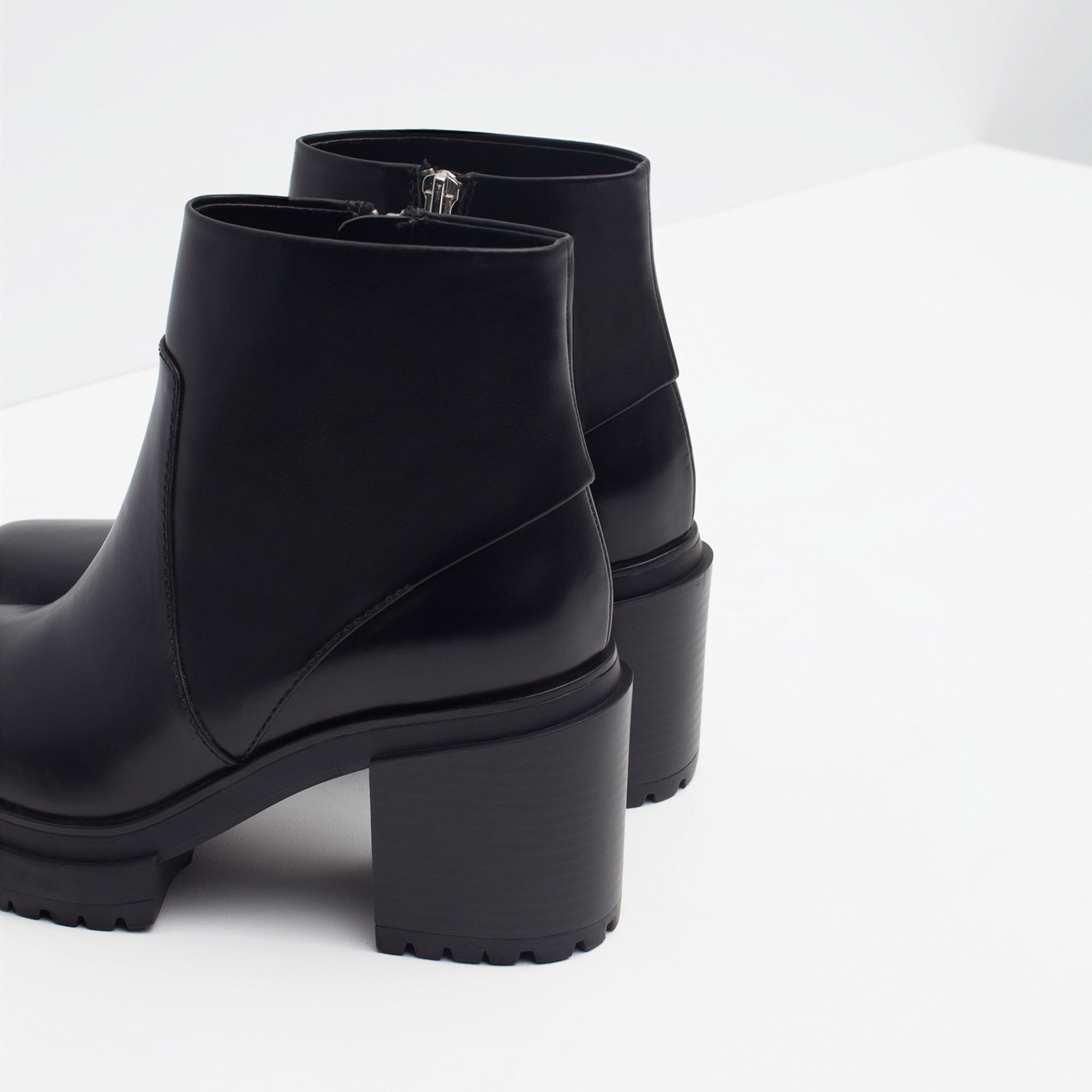 New High Heel Platform Ankle Boot With Track Sole