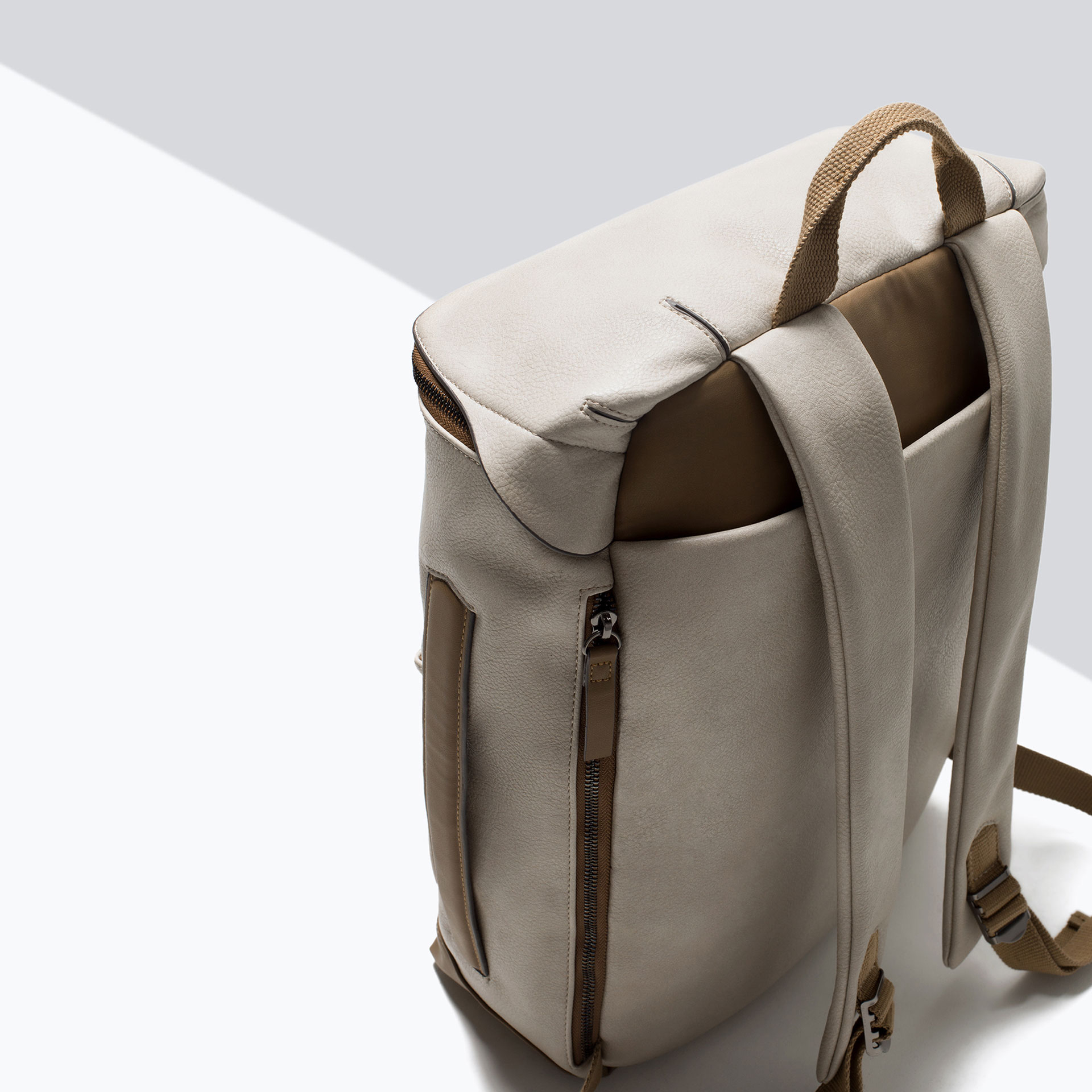 Zara Mixed Color Square Backpack Mixed Color Square Backpack in Gray