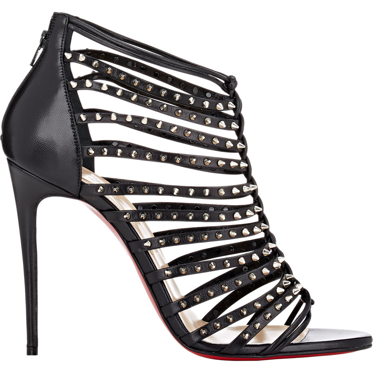 Christian louboutin Millaclou Studded Leather Cage Sandals in ...
