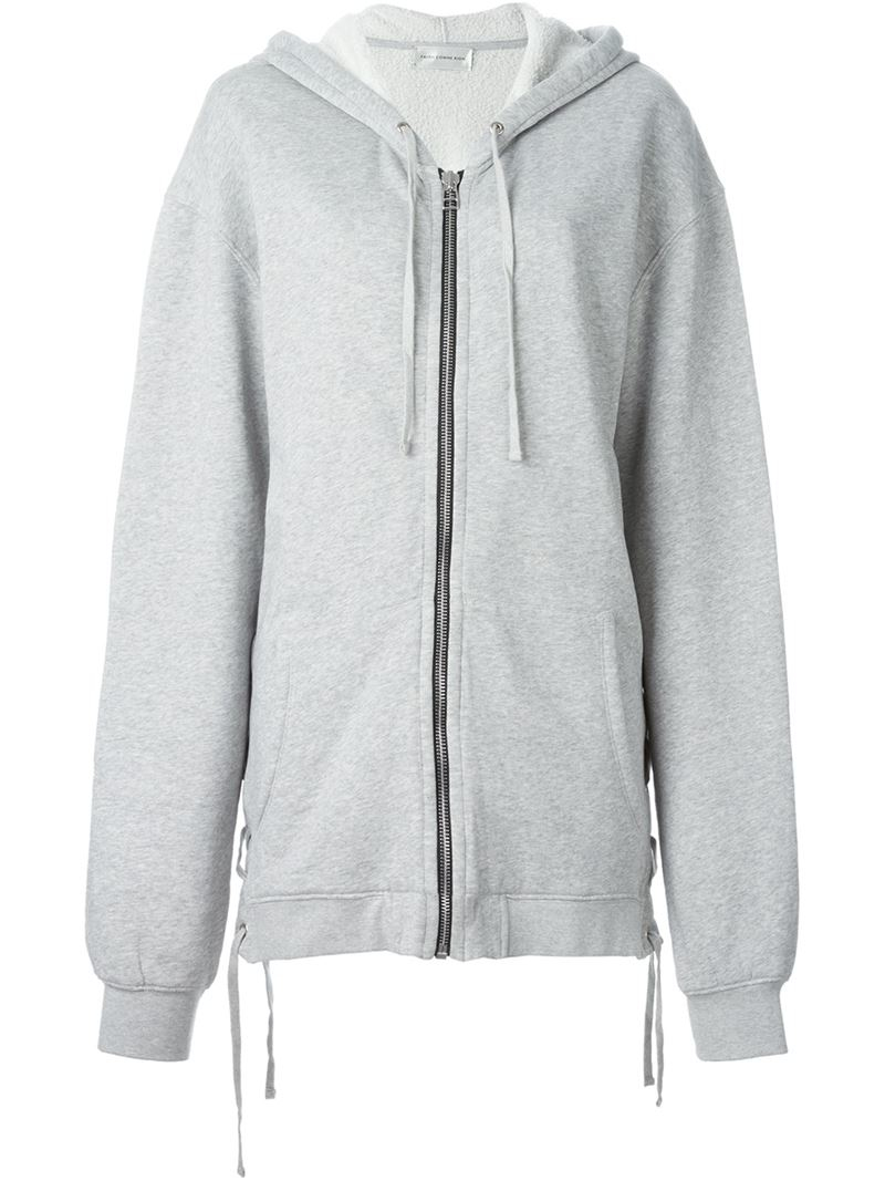 Lyst - Faith Connexion Oversized Zip Hoodie in Gray