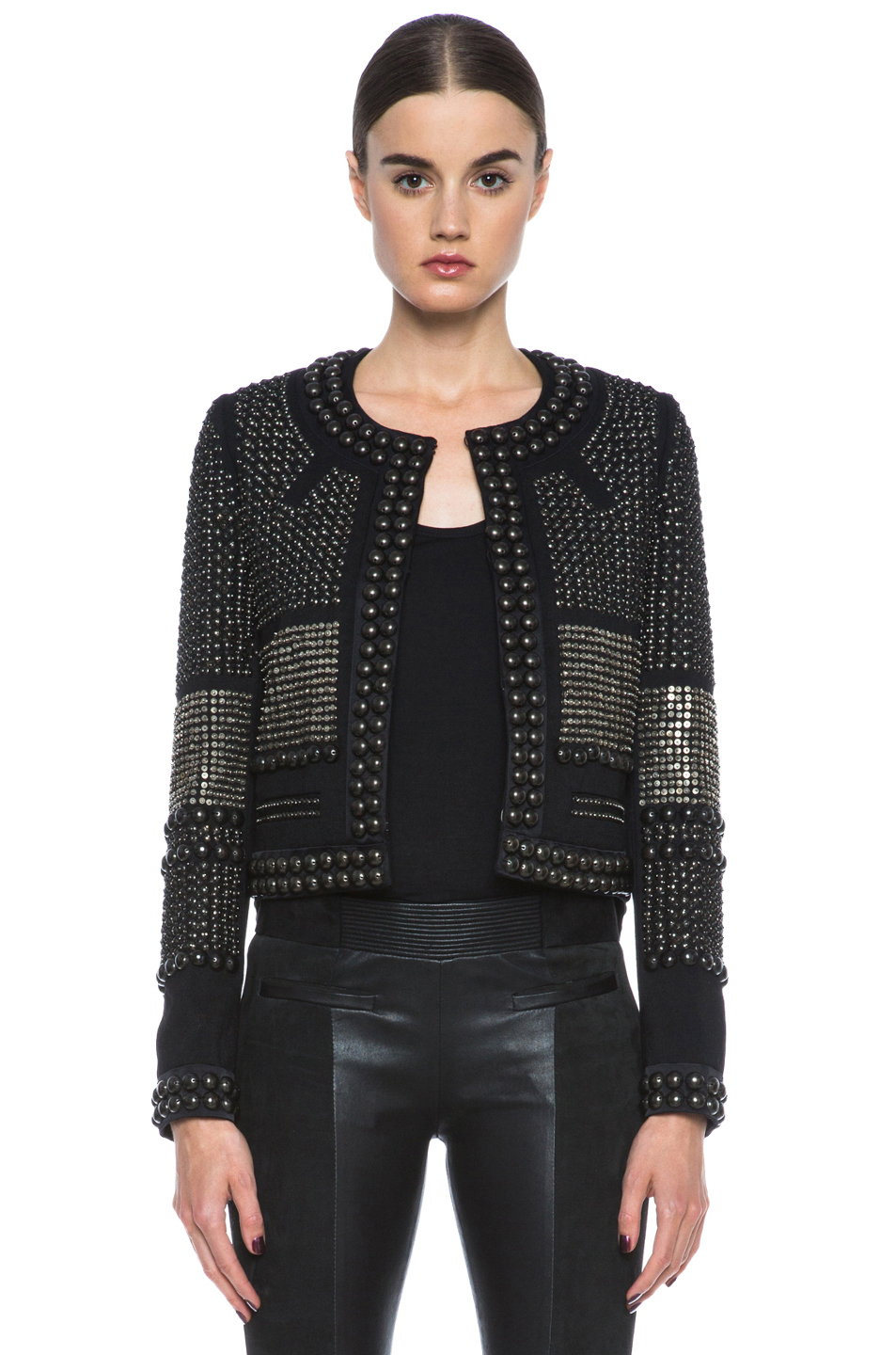 Lyst - Isabel marant Jayna Woolen and Embroidery Jacket in Black