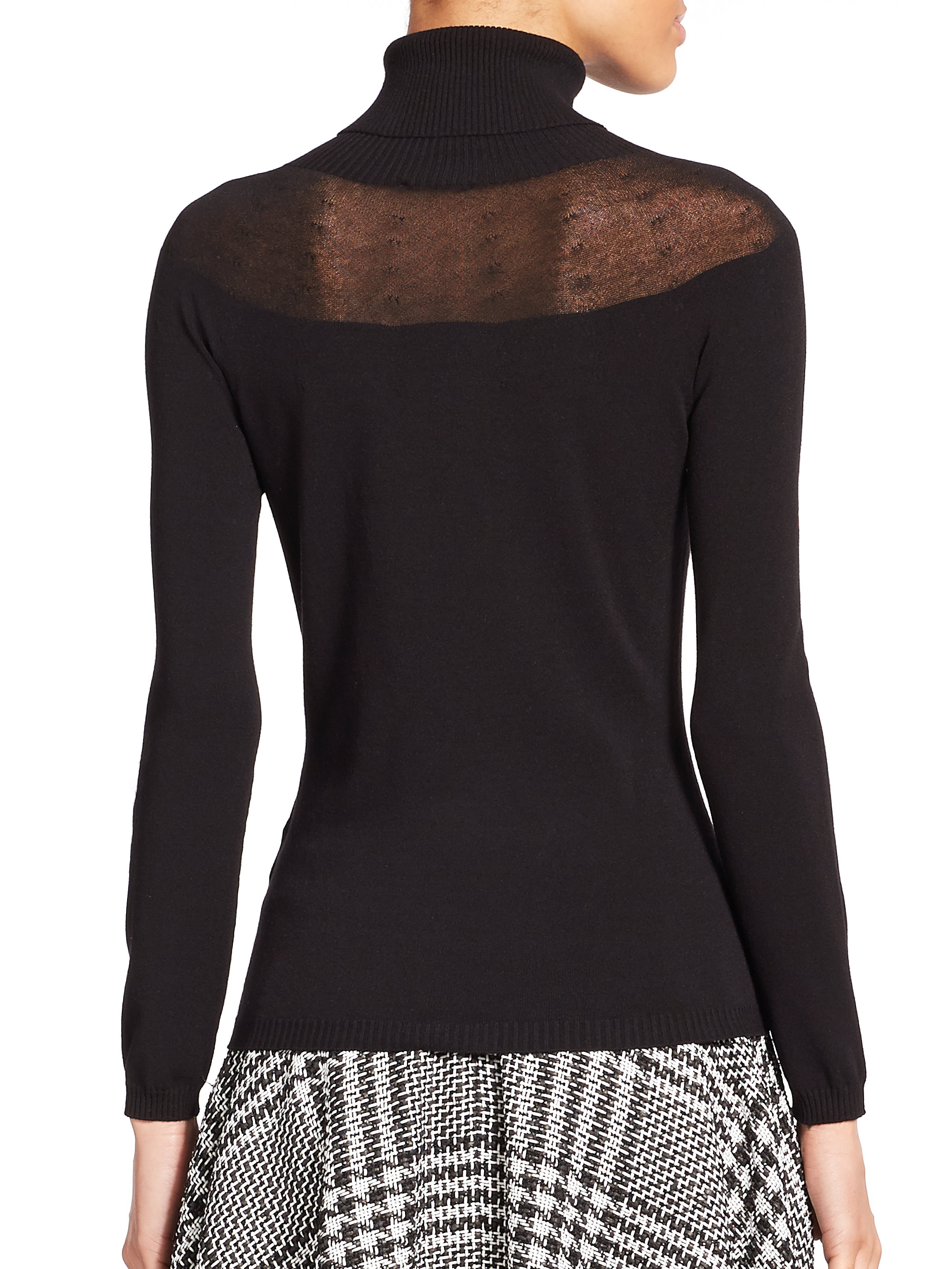sheer black long sleeve turtleneck