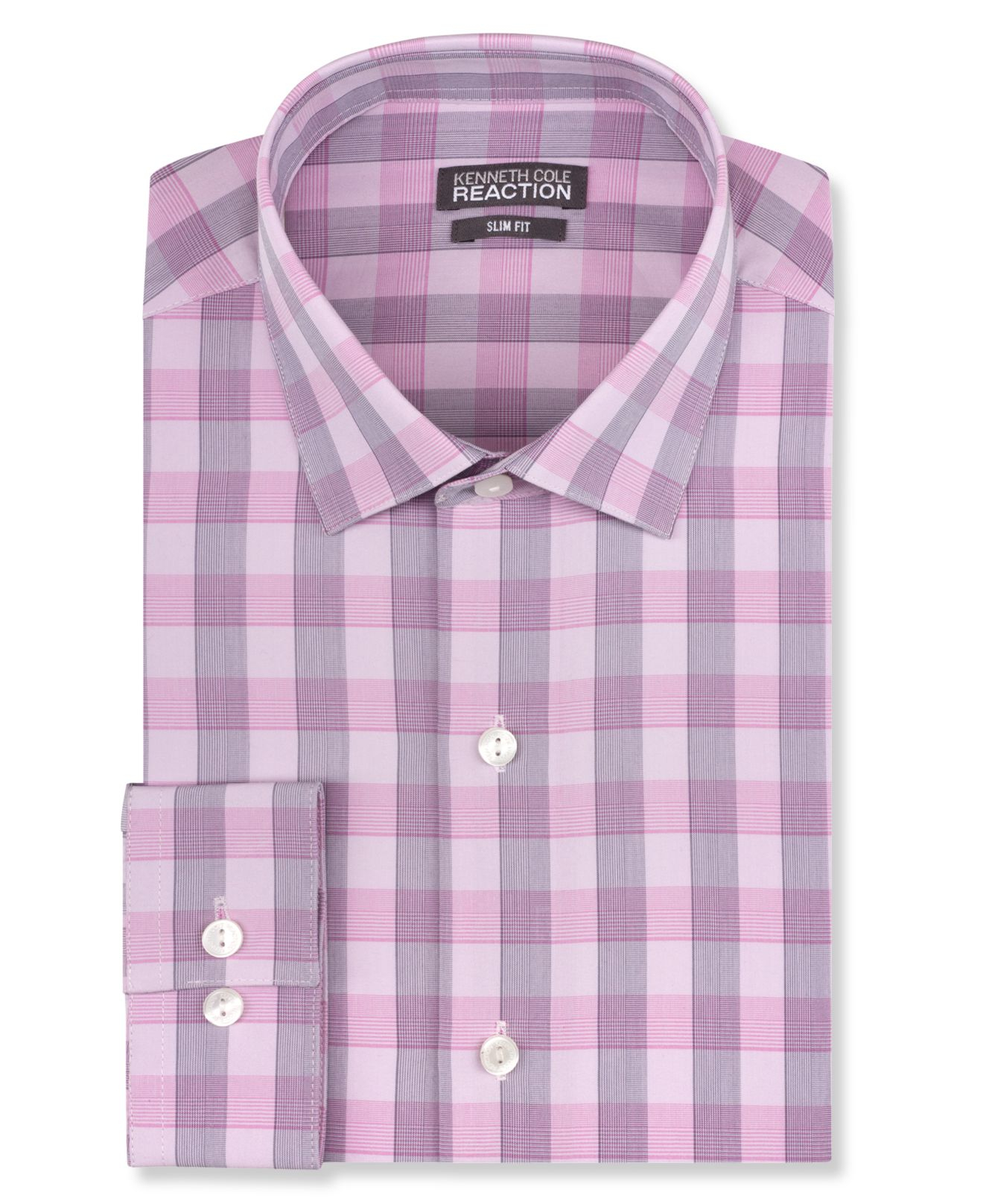 mens pink check dress shirt