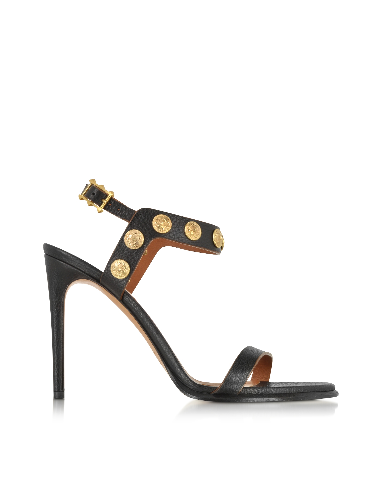 Lyst Valentino  Gryphon Coin High  Heel  Leather Sandal  in 