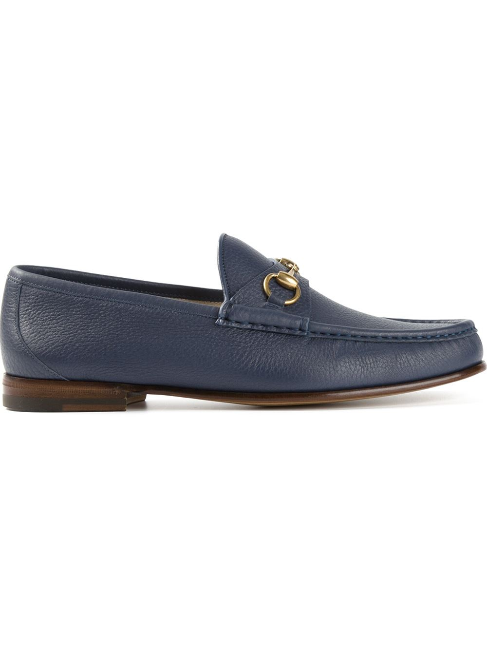 Gucci Horse Bit Loafers in Blue for Men - Lyst