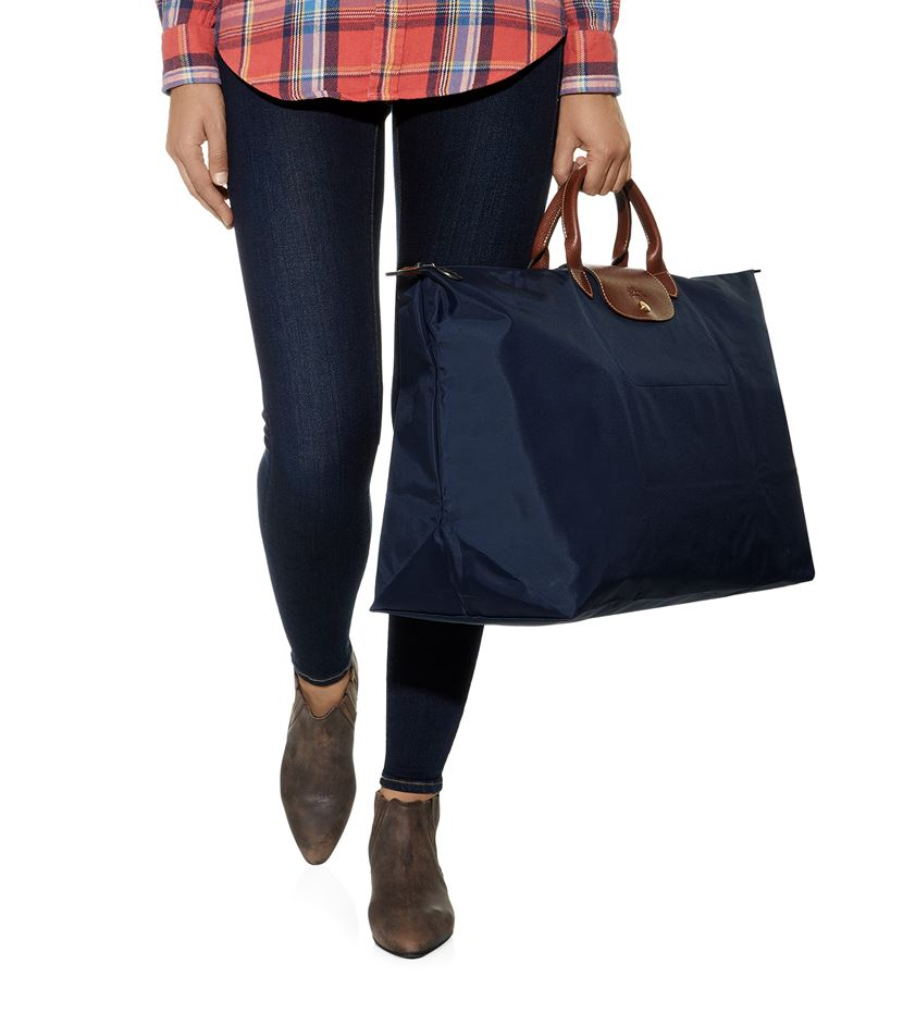 Longchamp Le Pliage Extra Large Travel Bag In Navy Blue