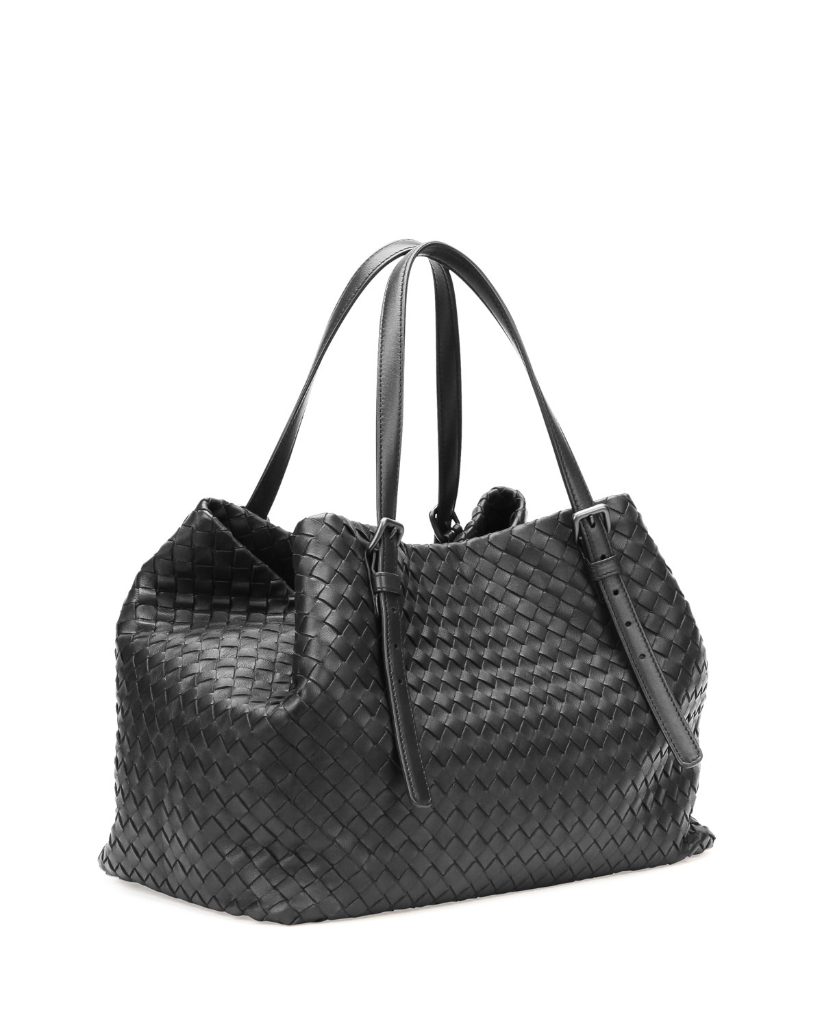 Bottega veneta A-shape Woven Tote Bag in Black - Save 16% | Lyst