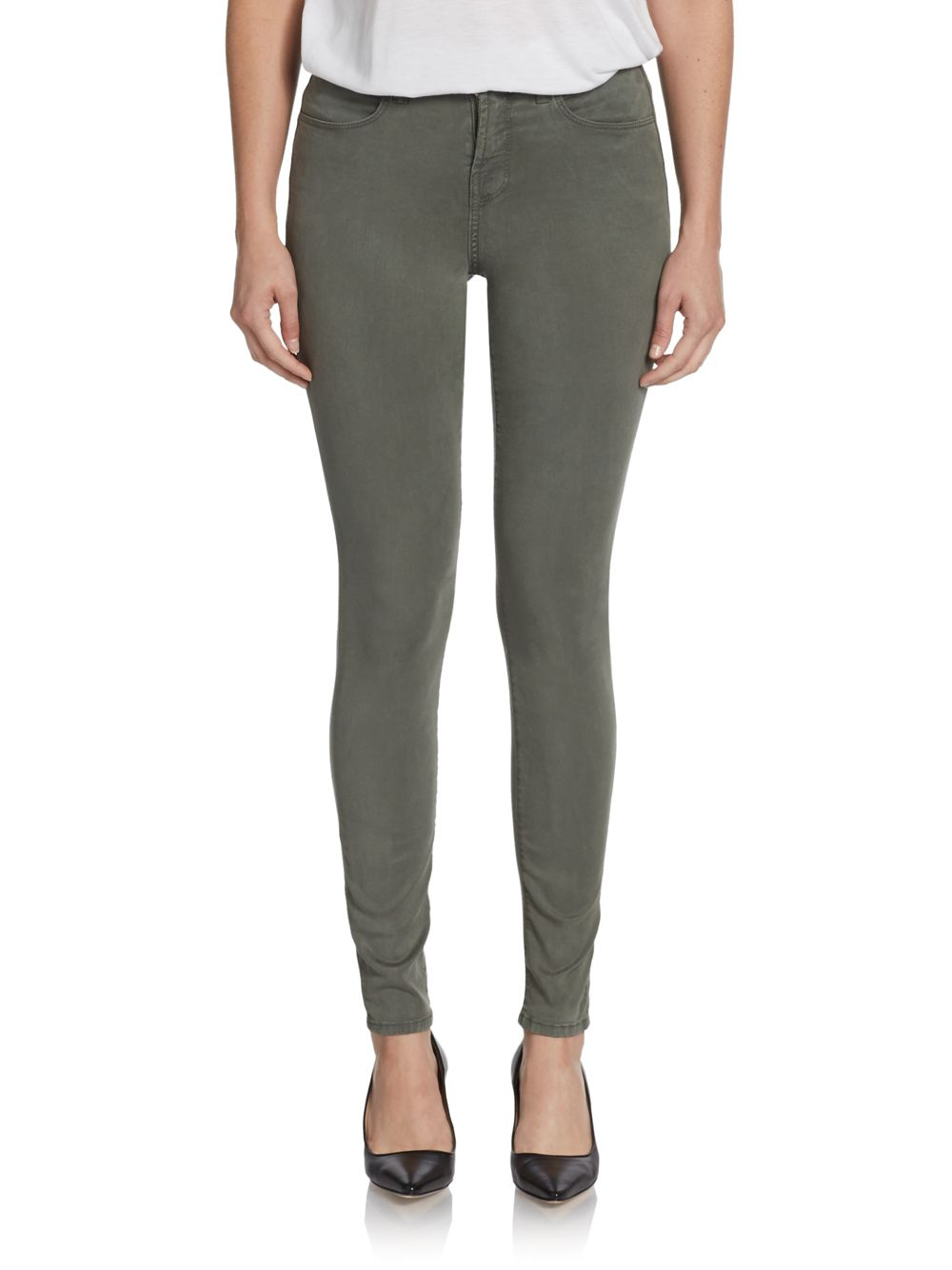 J brand Maria Colored HighRise Skinny Jeans in Green Lyst