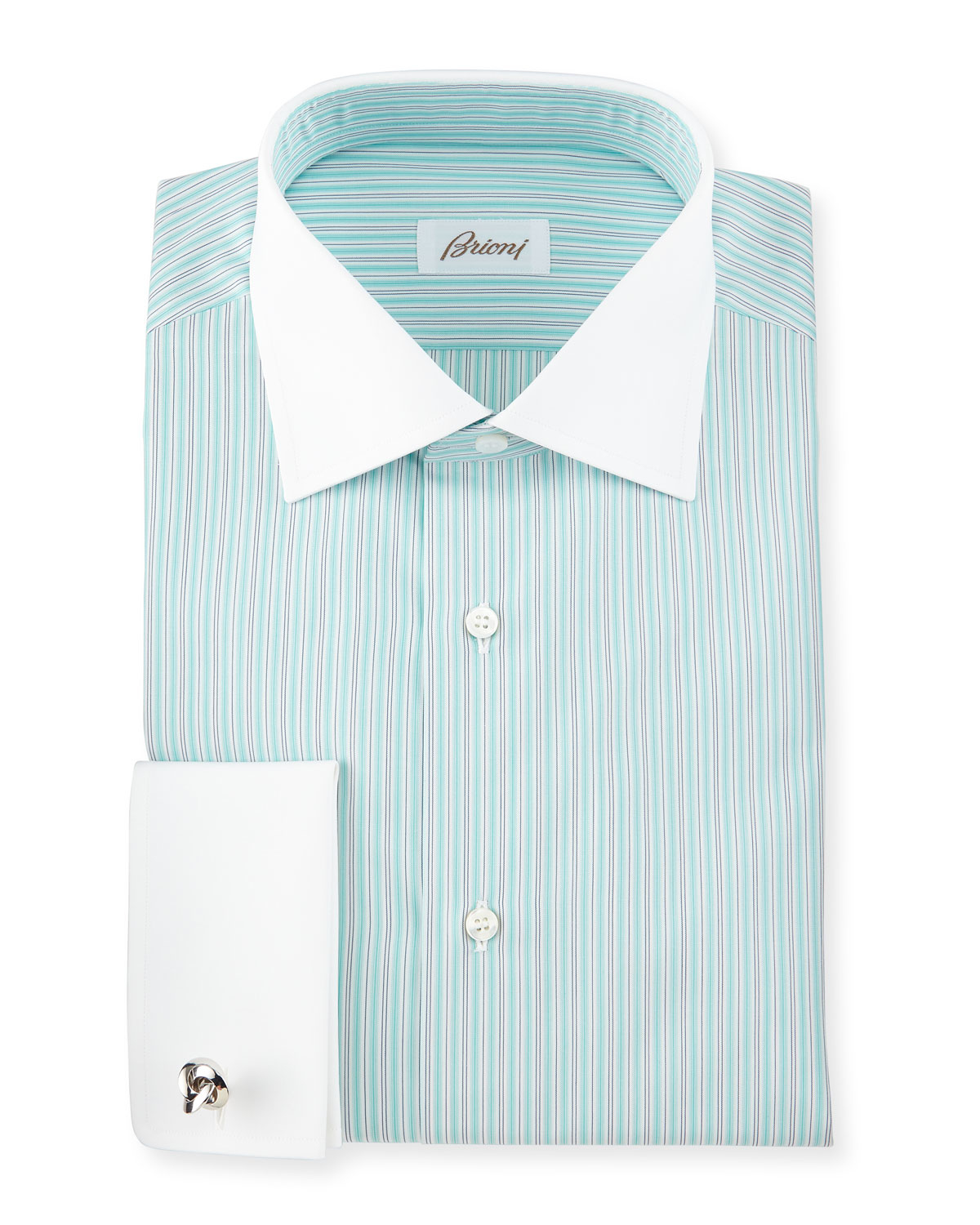 Contrast Collar French Cuff Dress Shirt