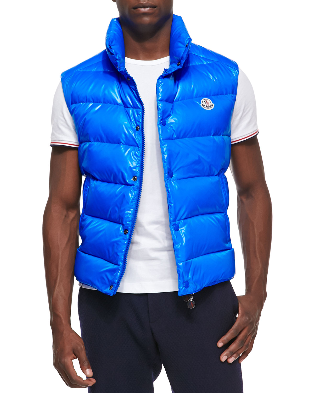 Moncler Tib Puffer Vest in Blue for Men | Lyst