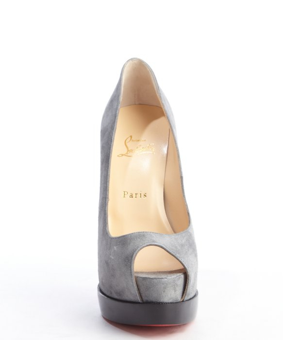 Christian louboutin Grey Suede Platform Palais Royal Trepointe 140 ...