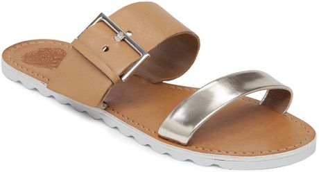 vince camuto leather flat sandals