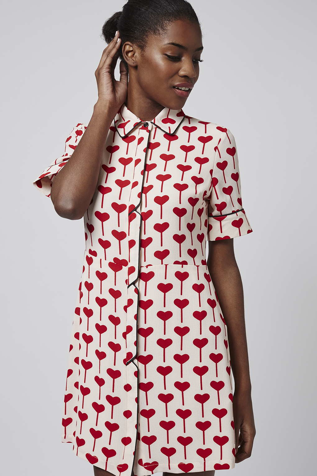 Topshop animal 2025 print shirt dress