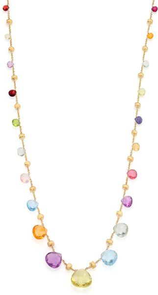 Marco Bicego Paradise Semi-precious Multi-stone & 18k Yellow Gold Long ...