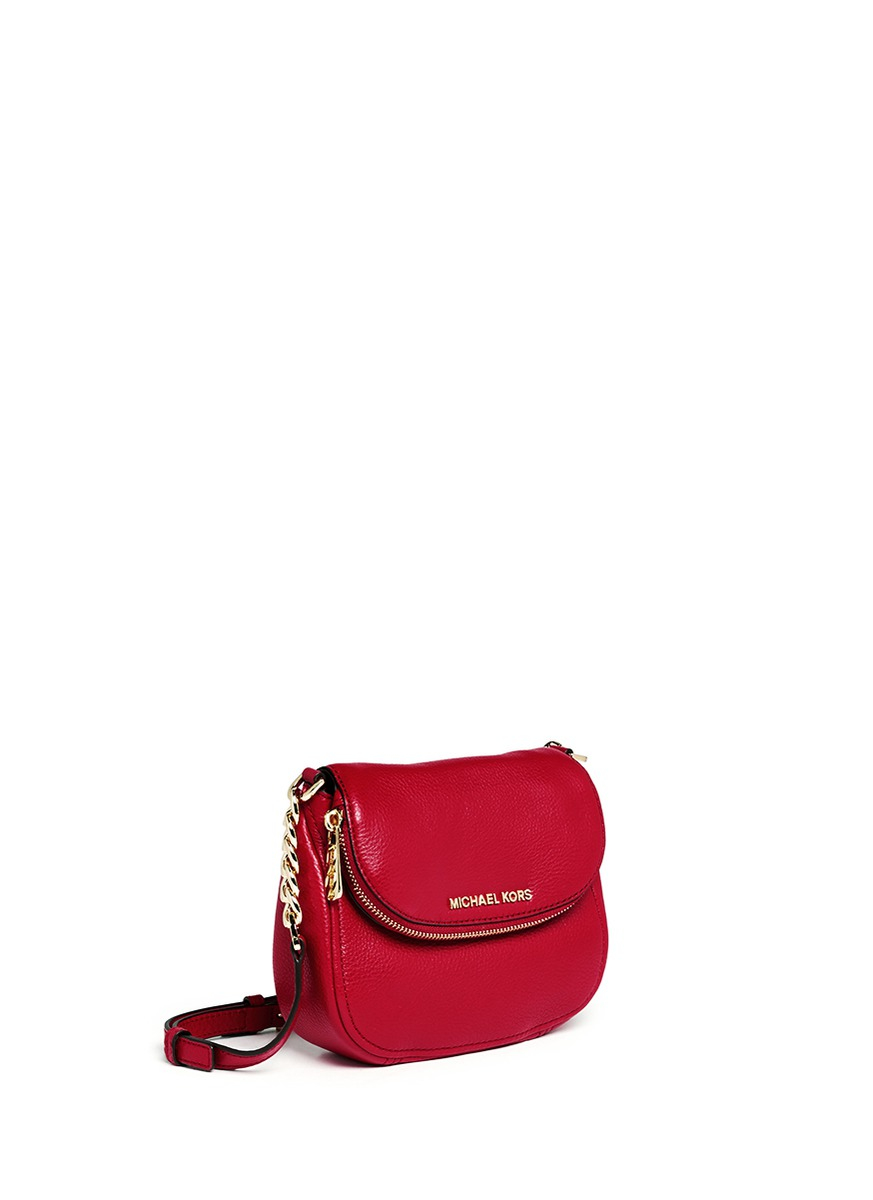 Lyst - Michael Kors &#39;bedford&#39; Small Saffiano Leather Crossbody Bag in Red