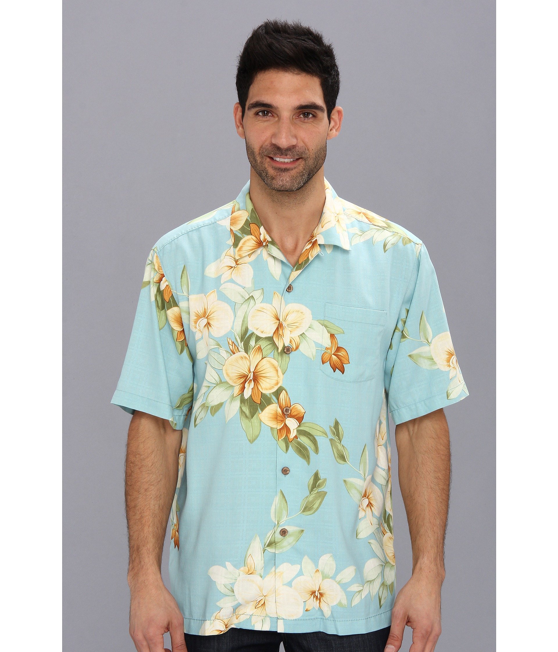 Lyst - Tommy Bahama Island Modern Fit Treasure Beach Floral Ss Camp ...