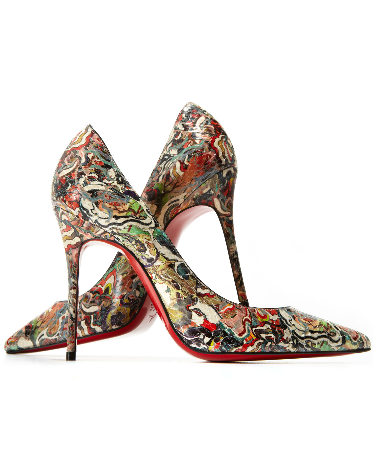 christian louboutin décolleté 100 python pumps - Catholic ...  