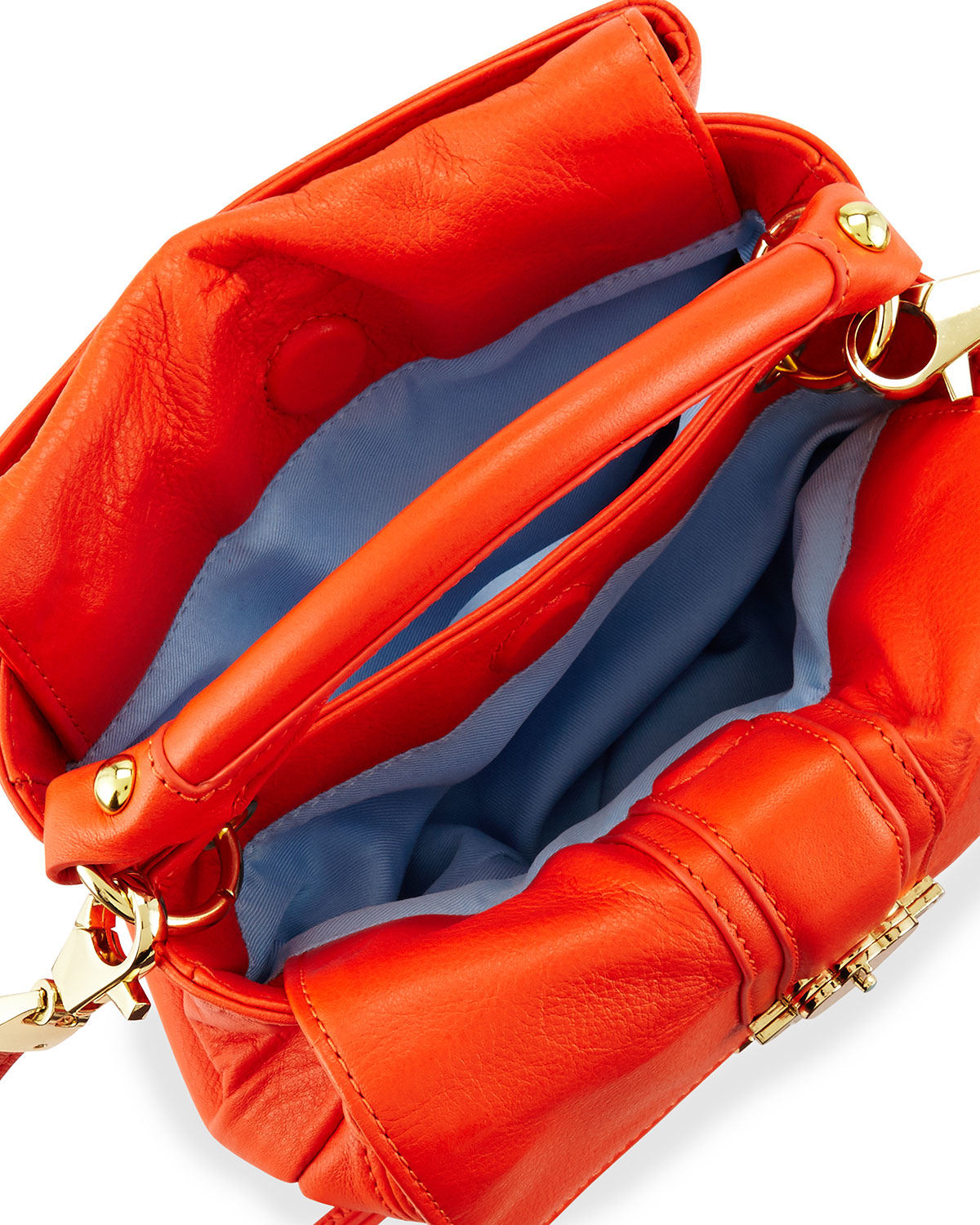 Lyst - Cynthia Rowley Posy Flap-top Leather Crossbody Bag in Orange