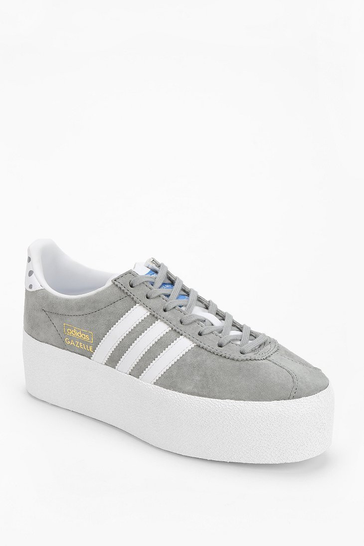 Adidas Gazelle Platform Sneaker in Gray | Lyst