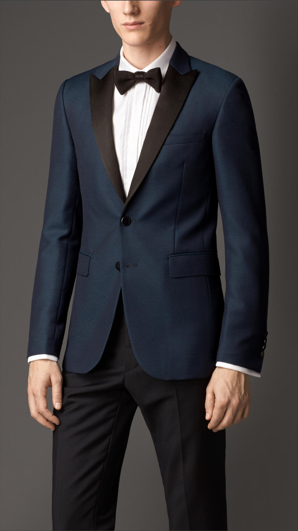 Lyst - Burberry Modern Fit Satin Lapel Tuxedo Jacket in Blue for Men