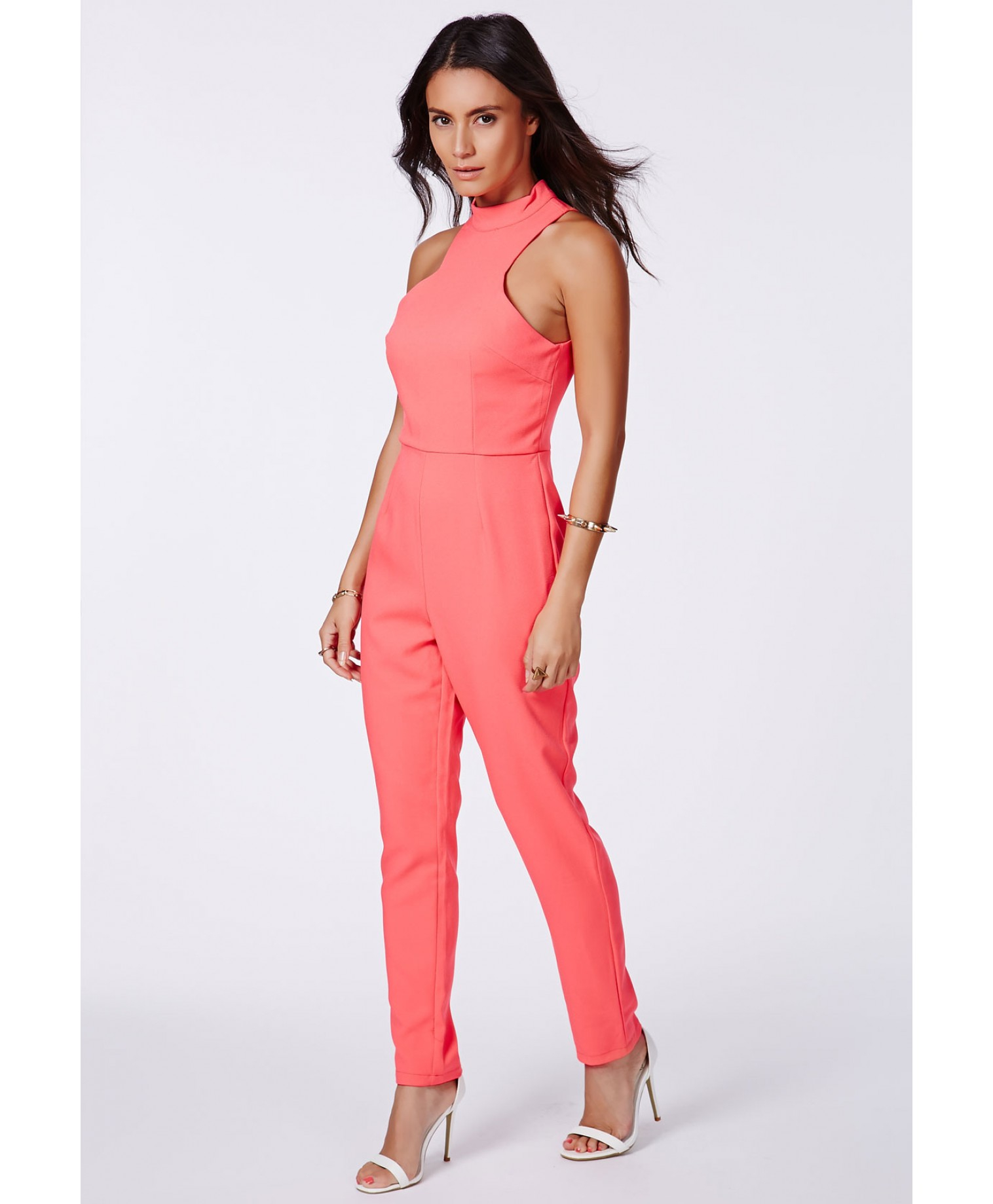 coral jumpsuit