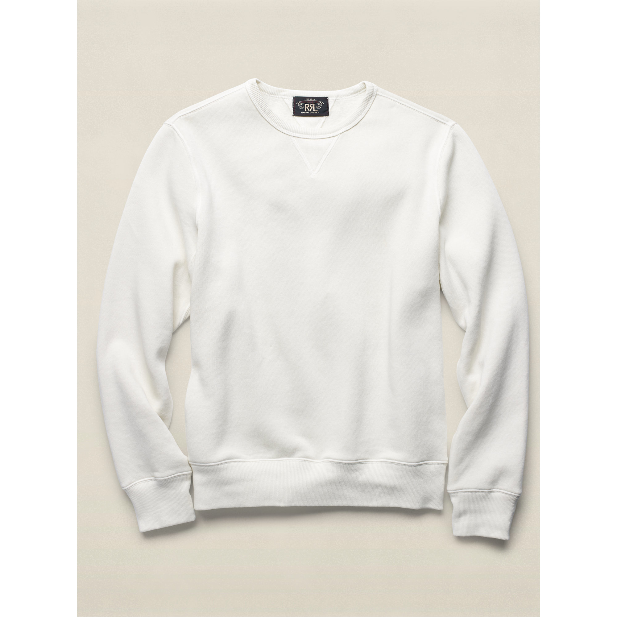 RRL Cottonblendfleece Sweatshirt in Natural for Men Lyst