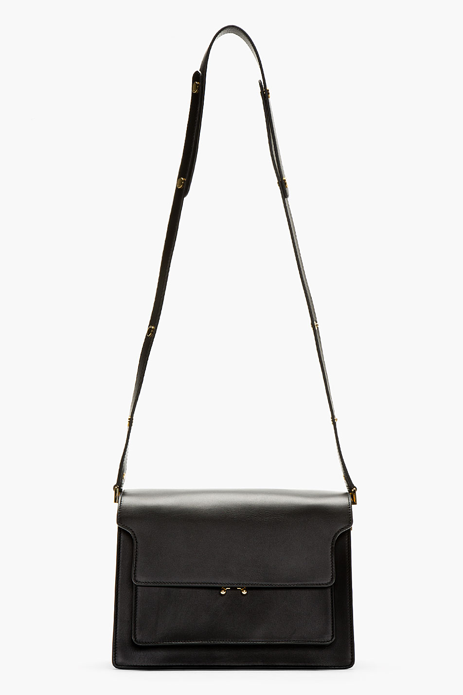 Marni Black Leather Small Shoulder Bag in Black - Lyst