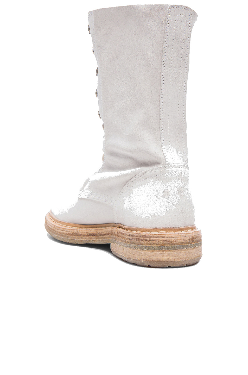 white combat boots with pouch