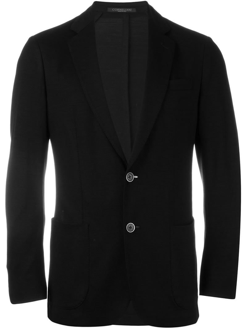 Lyst - Corneliani Patch Pocket Blazer in Black for Men