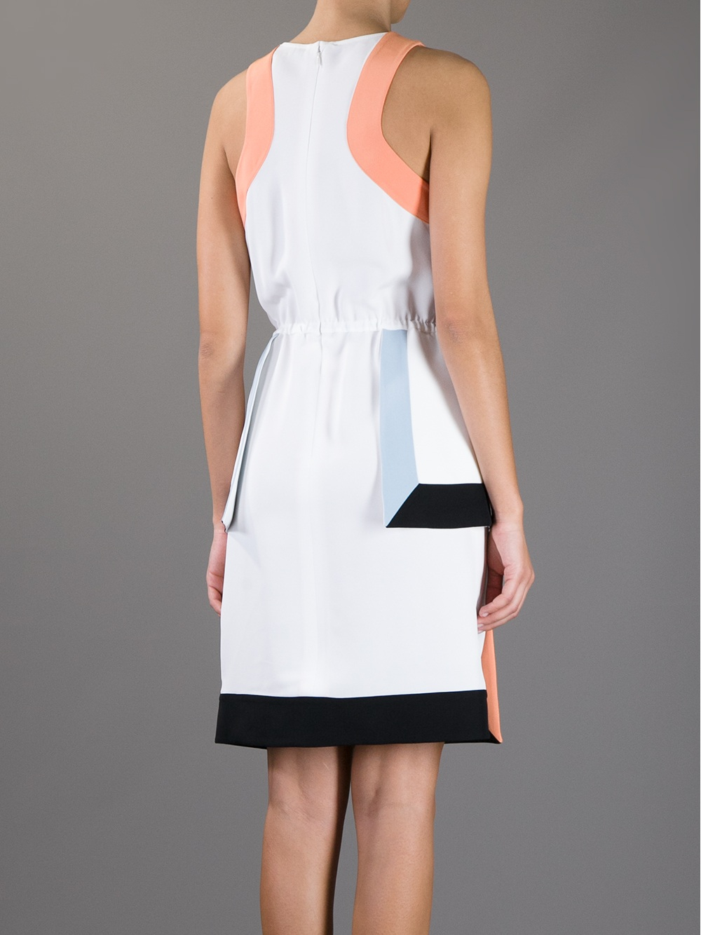 Lyst Fendi Sleeveless Drawstring Dress in White