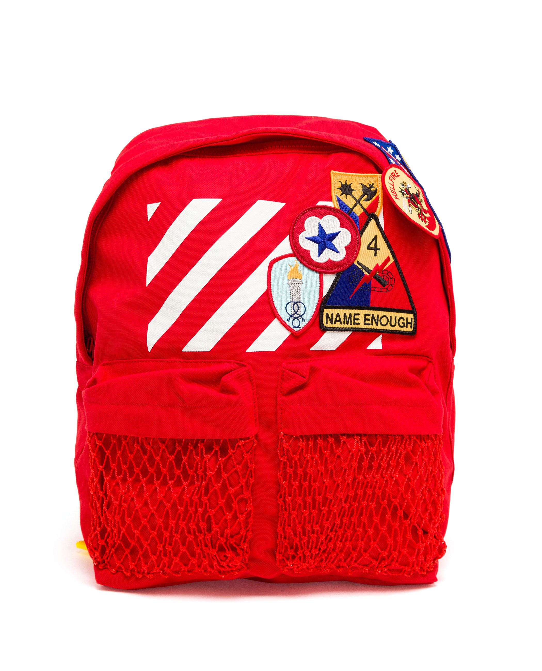 Lyst - Off-White C/O Virgil Abloh Canvas Backpack With Patches in Red for Men